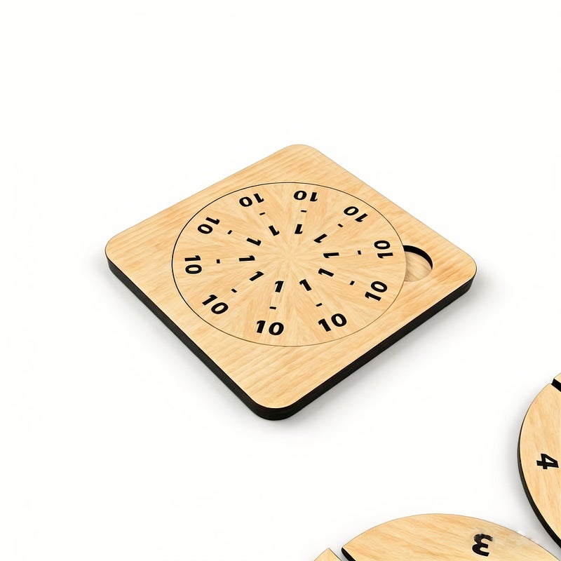 Wooden Fraction Learning Board Set 1 1 2 1 3 Through 1 9 Math Tools - Image 3