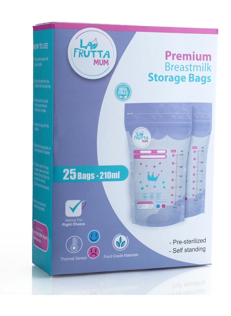 Generic La Frutta Premium Breast Milk Storage Bags, 25 x 210ml  - Image 1