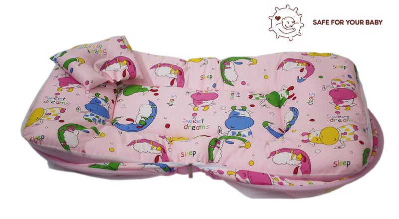 KooKyKooby Baby Mosquito and Insect Protection Net with Bedding (PINKCOW) - Image 4