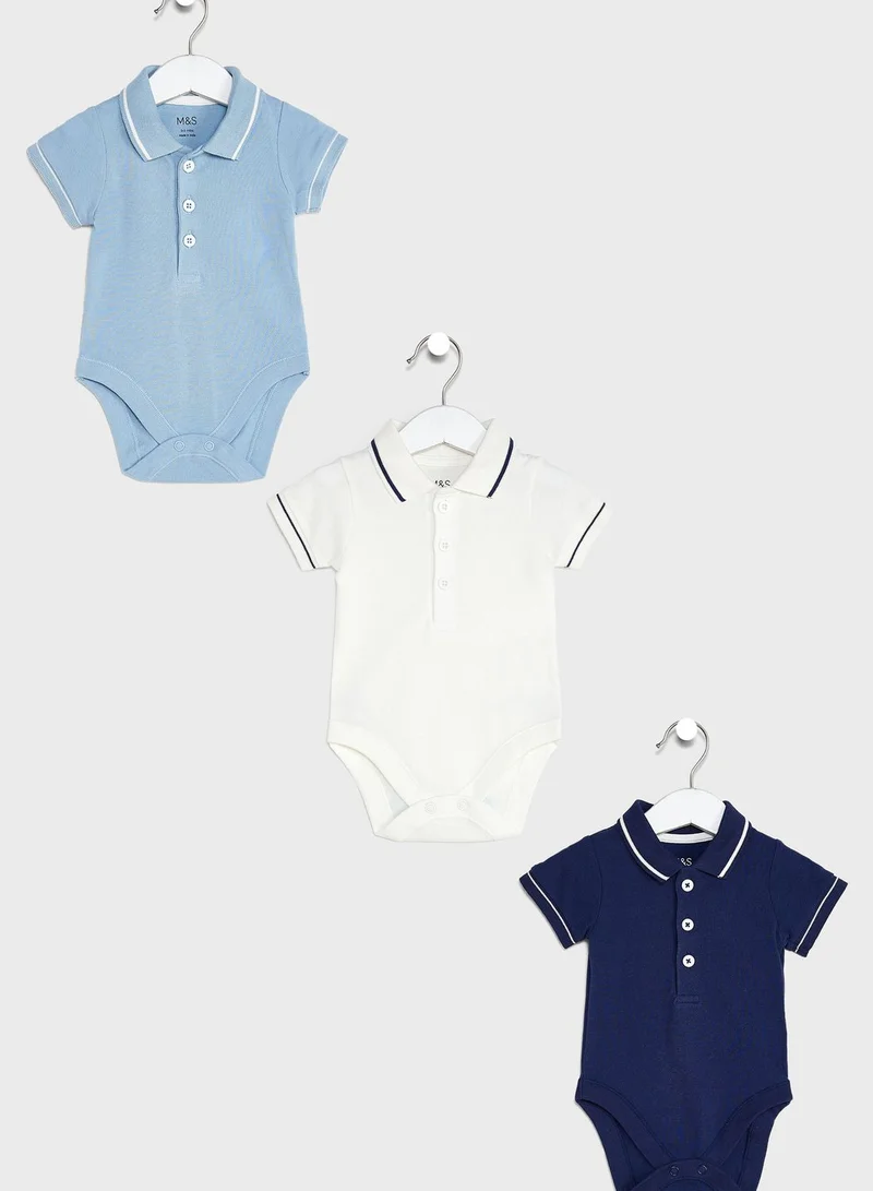 Marks & Spencer Infant 3 Pack Assorted Bodysuit