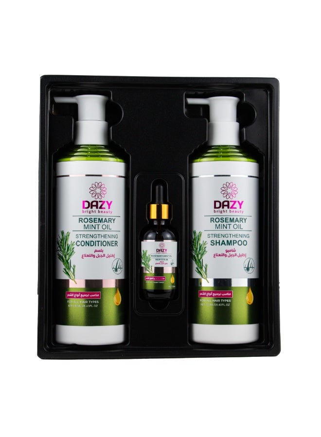 Dazy Rosemary & Mint Hair Care Set 3 in 1 - Image 2