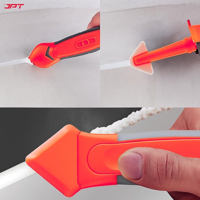 JPT طقم أدوات السليكون للتسربات 3 قطع | مكشطة إنهاء السد | مادة تعبئة الفجوات | أداة إنهاء المكشطة للأحواض، الحمامات، النوافذ، البلاط، وجميع مشاريع السد - Image 5