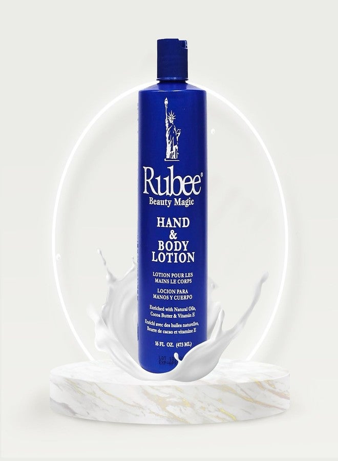 RUBEE Body & Hand Lotion- Non-Greasy Lotion for Women & Men - 16 oz. Cacao Butter Lotion for Extremely Dry Skin - Vitamin E Moisturizer - Soothes & Softens Skin - Image 2