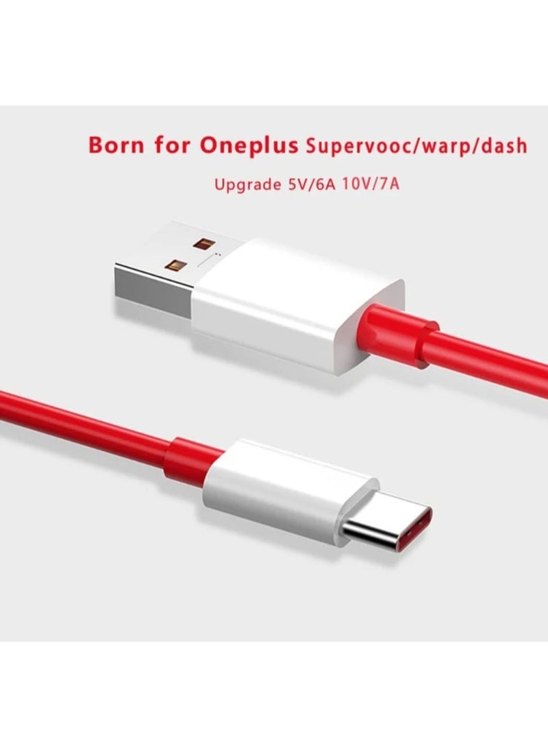 erorex Super Fast USB Type C Charging Cable Compatible with One Plus 11 10 Pro 9 10T 9R 10R 9RT 8T 8 7T 7 6 6T Pro 5T Nord N20 SE N10 N300 CE 2 Lite 2T N100 N200 (Red) - Image 4