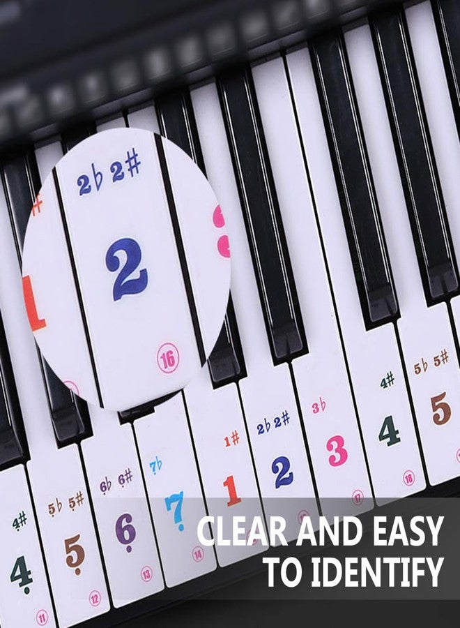SUPVOX 2 Sheets Beginner Piano Introductory Stickers, Adhesive Keyboard Stickers, Multi-Color, Removable for 61 Key Piano, Music Accessories for Kids and Adults - Image 4
