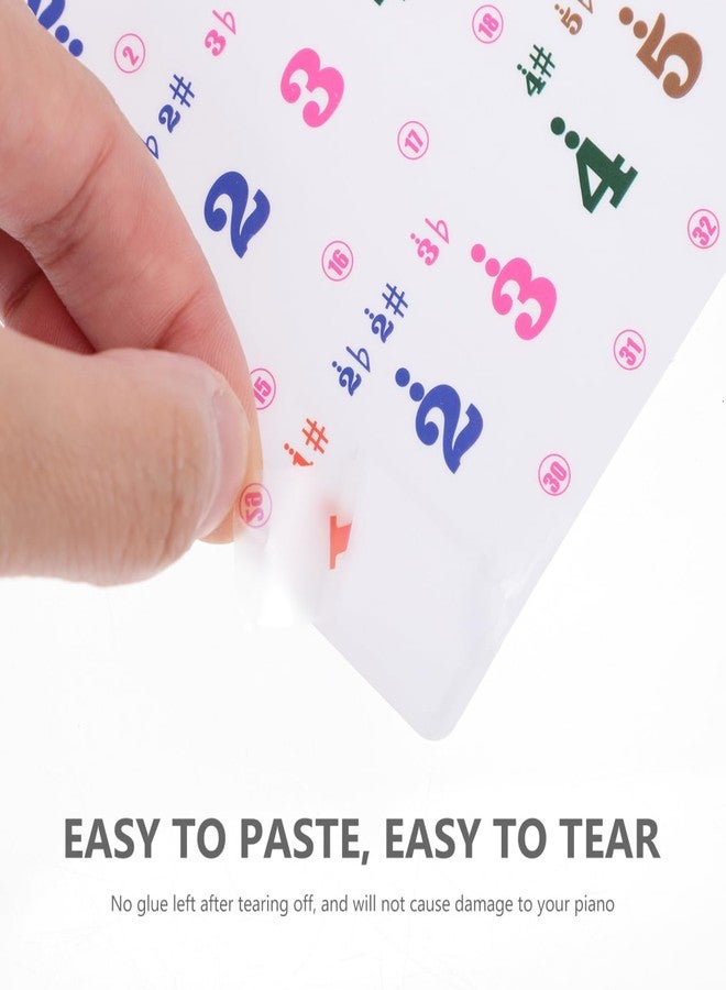 SUPVOX 2 Sheets Beginner Piano Introductory Stickers, Adhesive Keyboard Stickers, Multi-Color, Removable for 61 Key Piano, Music Accessories for Kids and Adults - Image 5