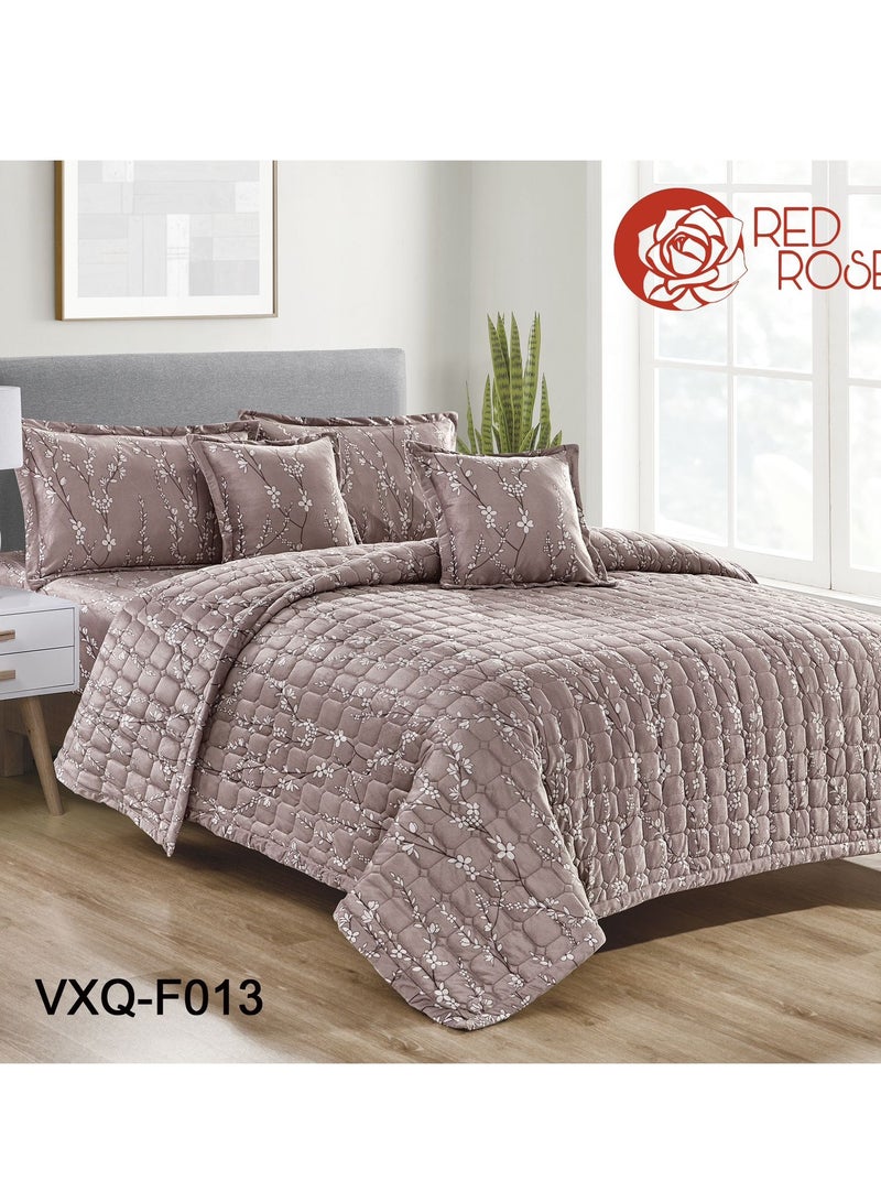 Double winter floral velvet compressed mattress