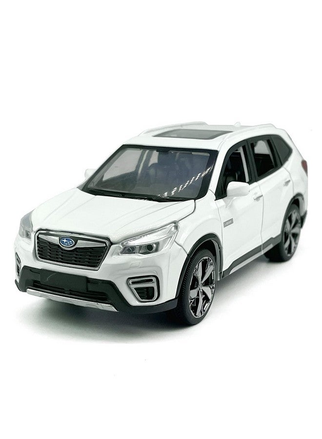 VIIGER 1:30 Scale 2021 Subaru Forester E-Boxer Suv Model Toy Car Metal Diecast Toy Vehicle, Doors Open, Light Sound, Pull Back, Toys For Boys Kids Gifts, Men Collection, Home Office Décor, White - Image 1
