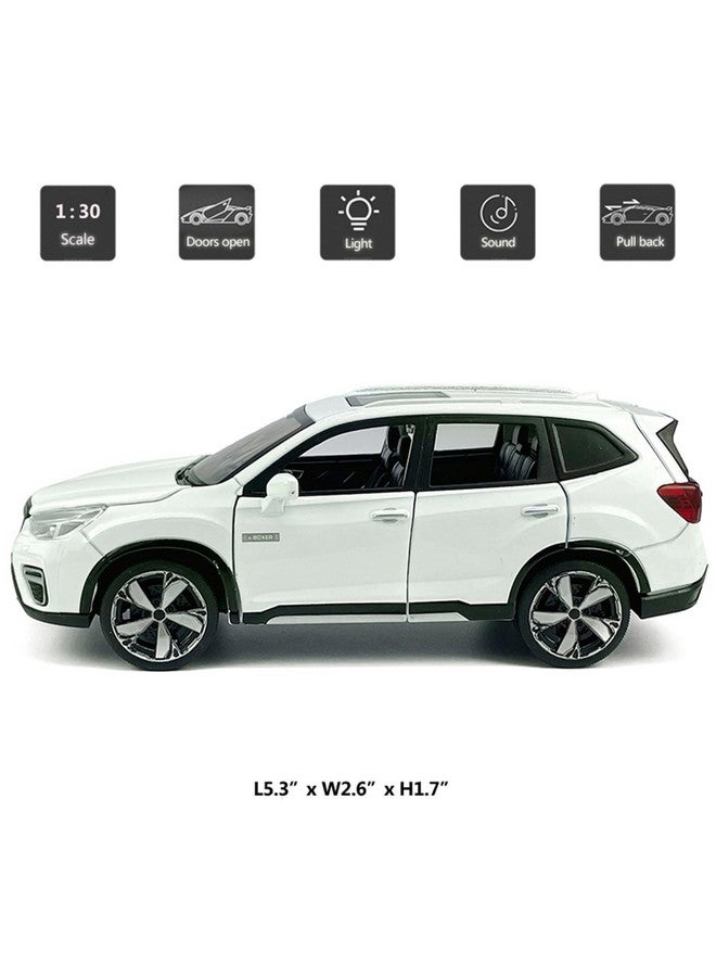 VIIGER 1:30 Scale 2021 Subaru Forester E-Boxer Suv Model Toy Car Metal Diecast Toy Vehicle, Doors Open, Light Sound, Pull Back, Toys For Boys Kids Gifts, Men Collection, Home Office Décor, White - Image 2
