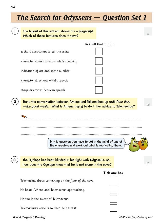 null - KS2 English Year 4 Reading Targeted Question Book - Image 1
