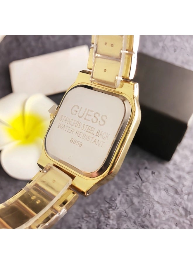 Guest Guess jewelry watch, black dial inlaid with diamonds - Image 2