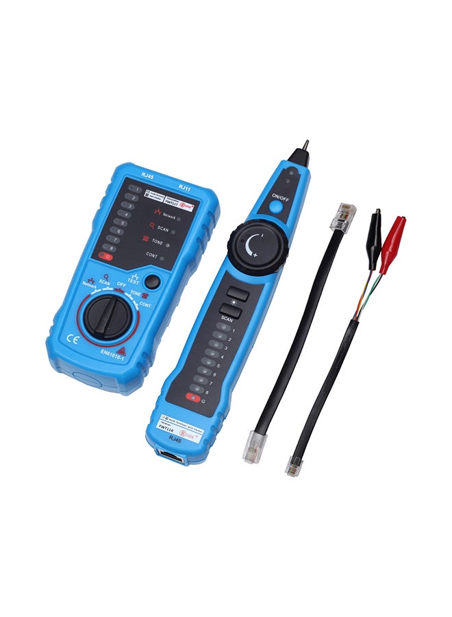 جهاز اختبار الأسلاك محمول باليد ومتعدد الوظائف أسود/أزرق 0.24كيلوجرام - Image 1
