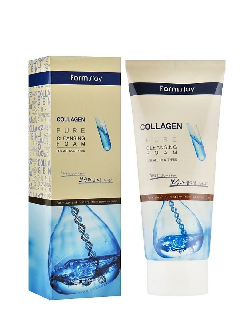 Farm Stay Collagen Pure Cleansing Face Foam 180ml - Image 3
