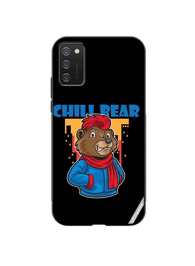 VR CREATIVE Protective Case Cover For Samsung Galaxy A02s Chill Bear Design Multicolour - Image 1