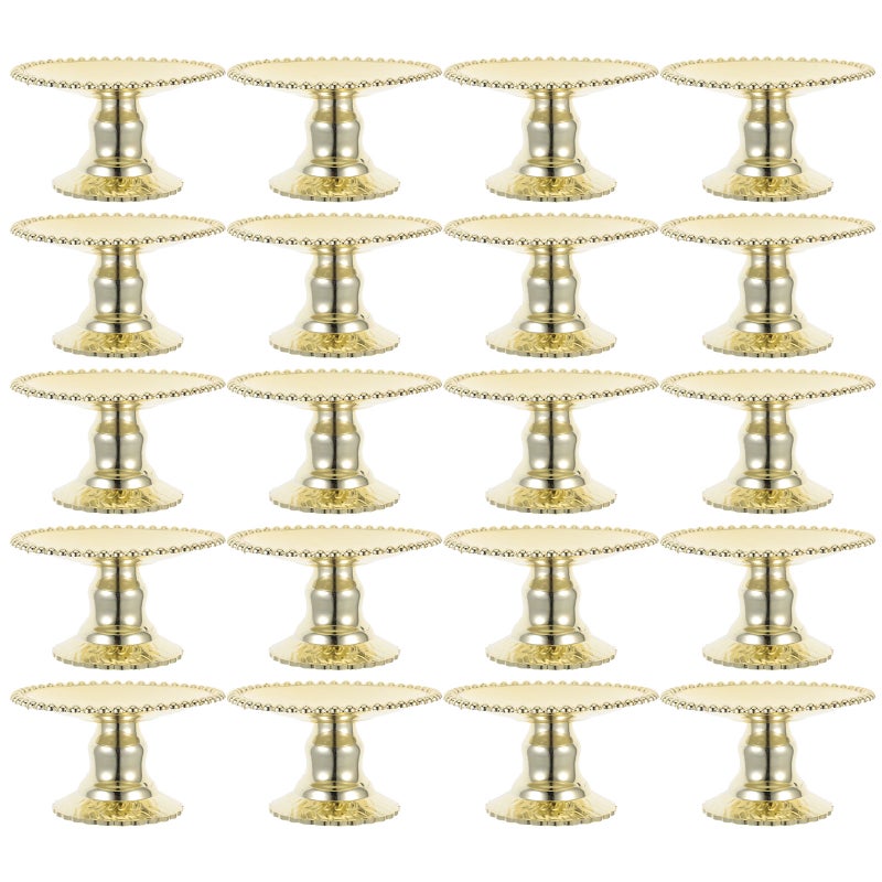 📦 حامل كعك ذهبي أنيق لعرض الحلويات للمناسبات والأعراس تصميم مدمج - Image 1