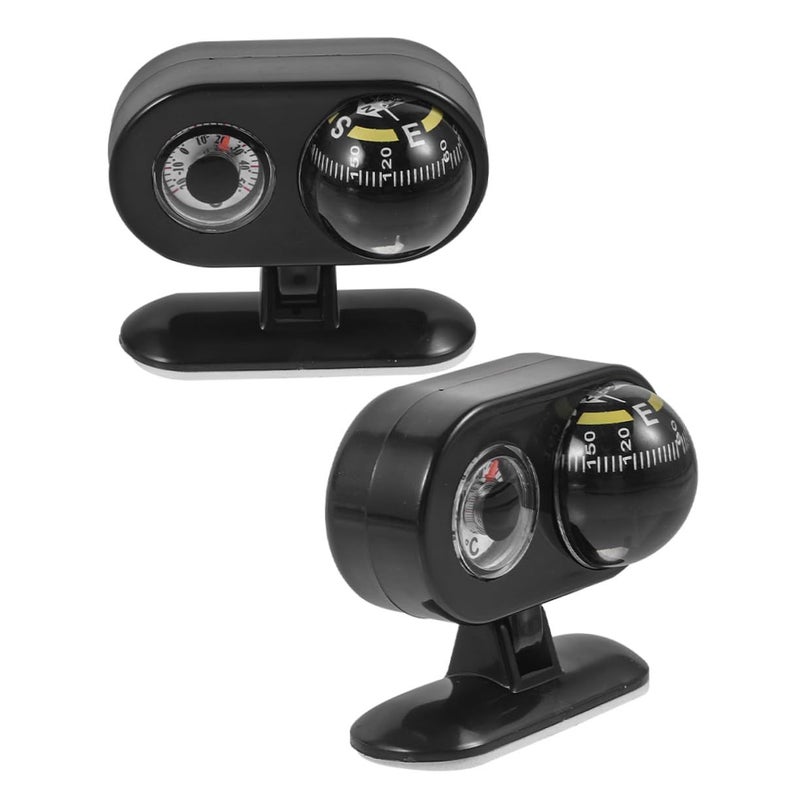 2pc Car Dashboard Compass And Thermometer For Accurate Navigation And Temperature - Image 2