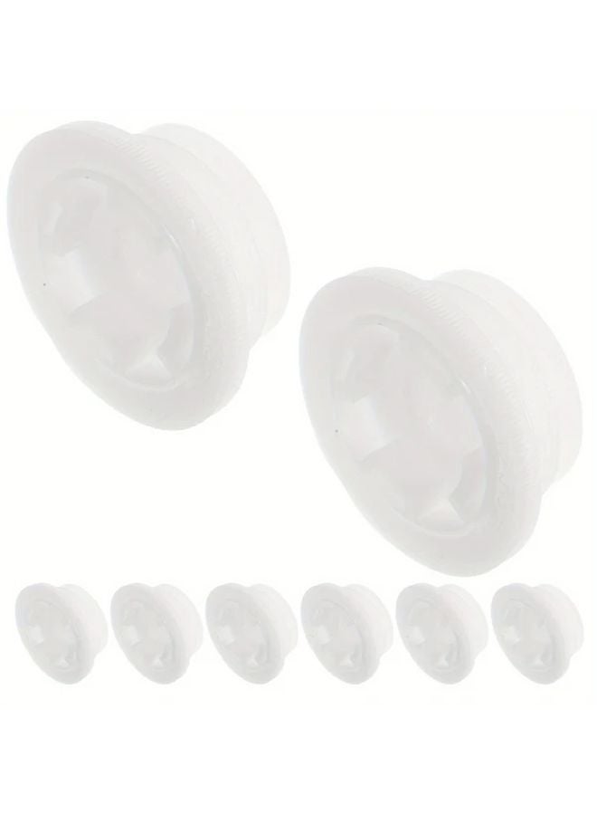White Plastic Drum Lid Threaded Cap Leakproof Seal Heavy Duty Chemical Storage 8pcs - Image 2