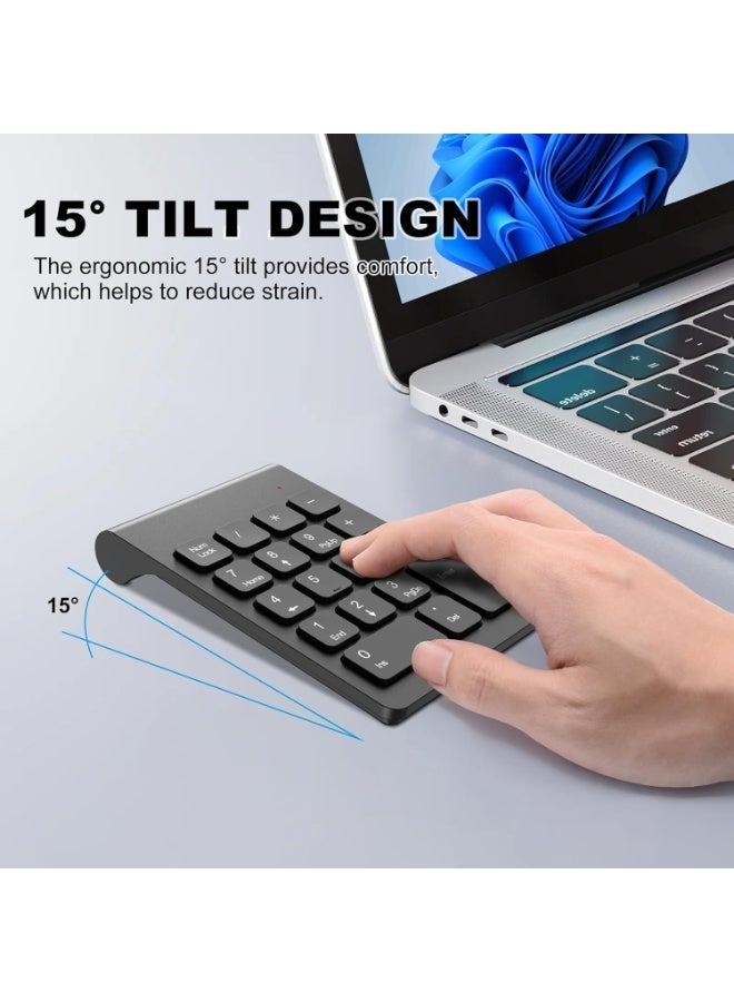 Trilk Wireless Keyboard Mini 2.4G with Ergonomic Design and Auto Shut-Off, Black, Compatible with English Laptops - Image 4