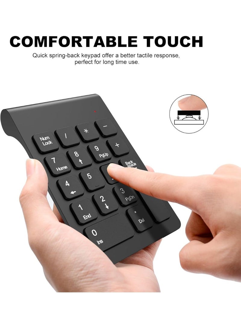 Trilk Wireless Keyboard Mini 2.4G with Ergonomic Design and Auto Shut-Off, Black, Compatible with English Laptops - Image 3
