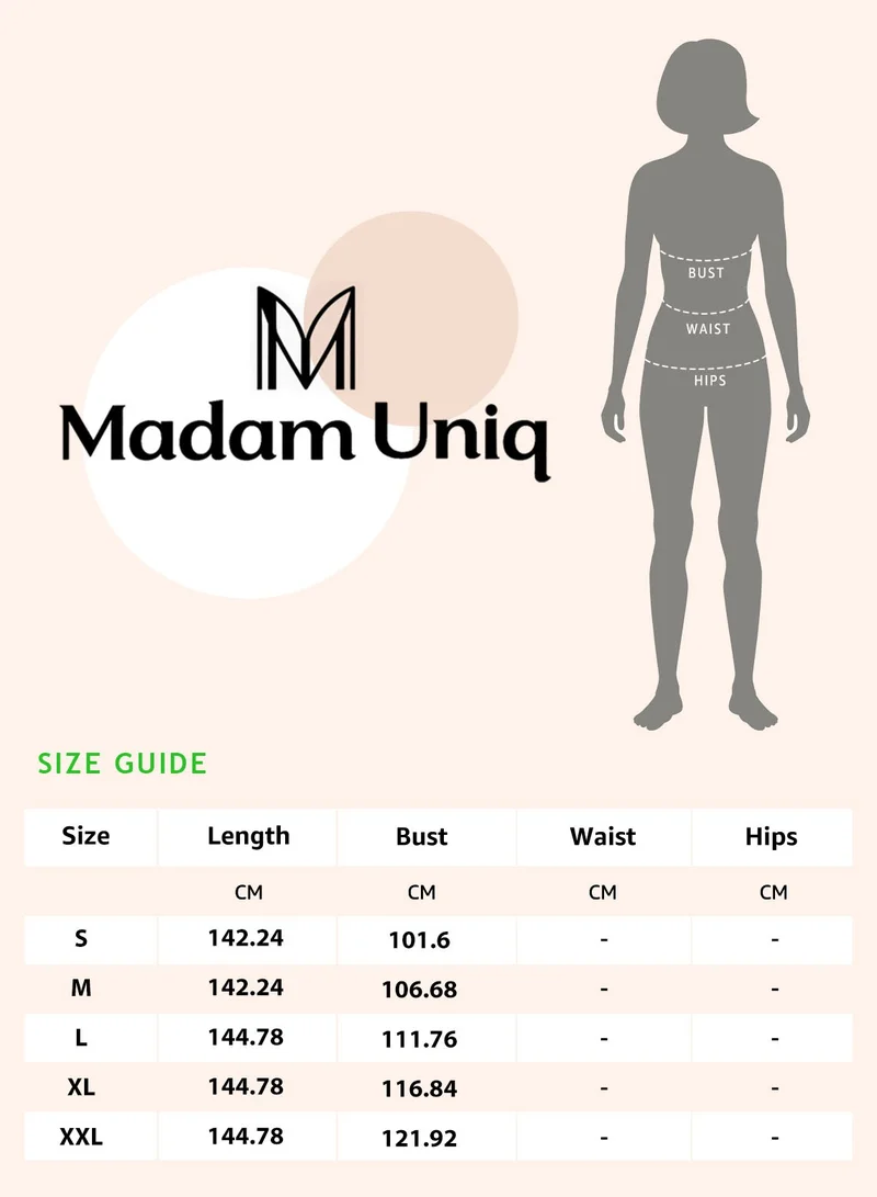 Madam Uniq Women's Long-Sleeve Embroidered Rope Dress Maxi Gown
