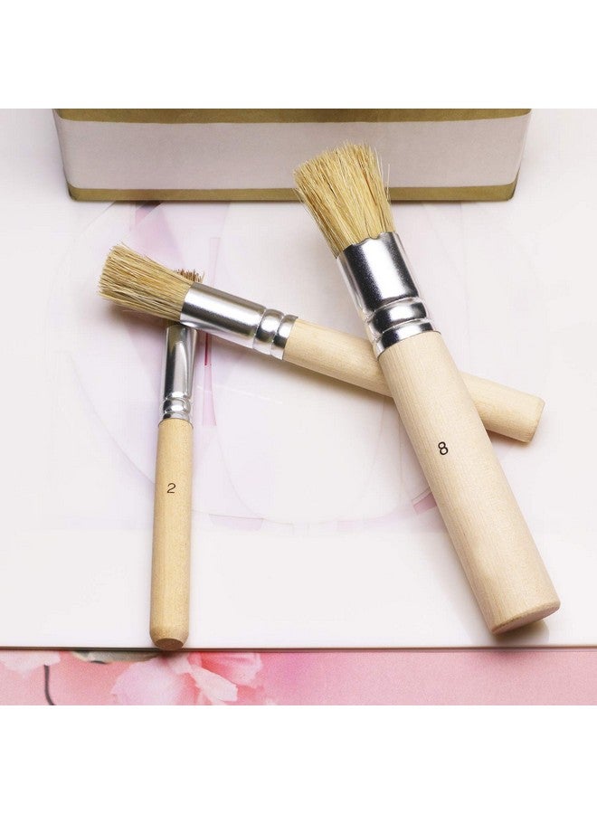 بنتا إنجل مجموعة فرش الرسم الخشبية المكونة من 3 قطع من شعيرات طبيعية لرسم الألوان المائية والزيتية على ورق الحائط الخشبي ومشروعات الحرف اليدوية - Image 4