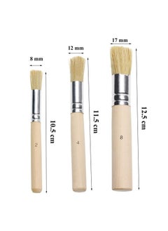 Wooden Stencil Brush Set 3Pcs Natural Bristle Template Paint Brushes For Acrylic Oil Watercolor Art Painting On Wood Wall Paper And Crafts Project Diy - pzsku/ZB599BD8C359D3DA8470EZ/45/_/1734347846/0053c38e-9d13-450a-907c-48736c4bccee