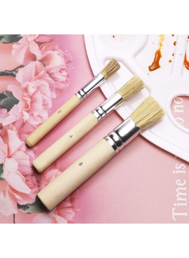 بنتا إنجل مجموعة فرش الرسم الخشبية المكونة من 3 قطع من شعيرات طبيعية لرسم الألوان المائية والزيتية على ورق الحائط الخشبي ومشروعات الحرف اليدوية - Image 3