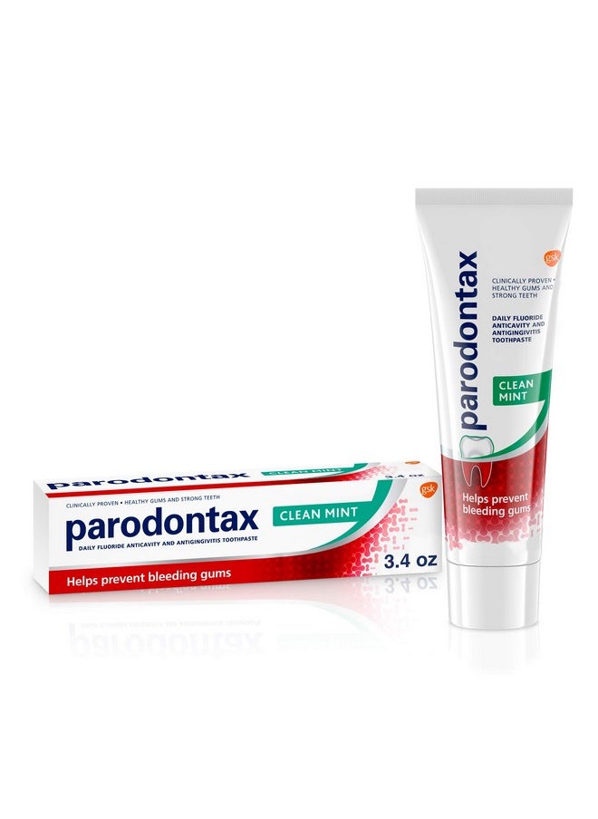 Parodontax Parodontax Toothpaste for Bleeding Gums, Gingivitis Treatment and Cavity Prevention, Clean mint - 3.4 Ounces  - Image 1