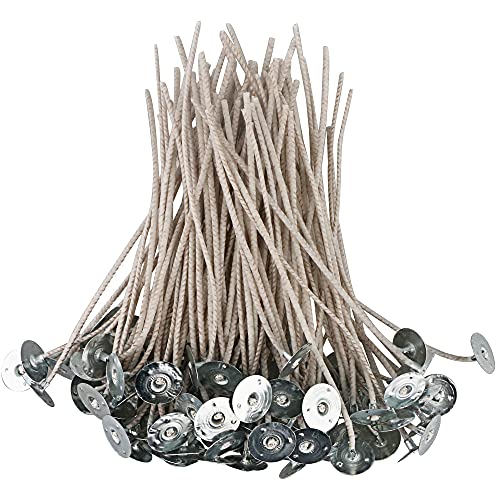 EUPNHY CD Series Candle Wicks for Soy Candles,100pcs CD 10 6" Pretabbed Wicks,Cotton & Paper Wicks for Candle Making. - Image 1