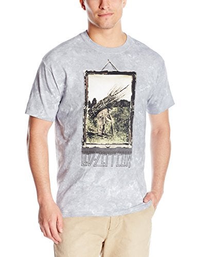 Liquid Blue Men's Led Zeppelin Man With Sticks Short Sleeve T-Shirt,Light Grey,X-Large - Image 4