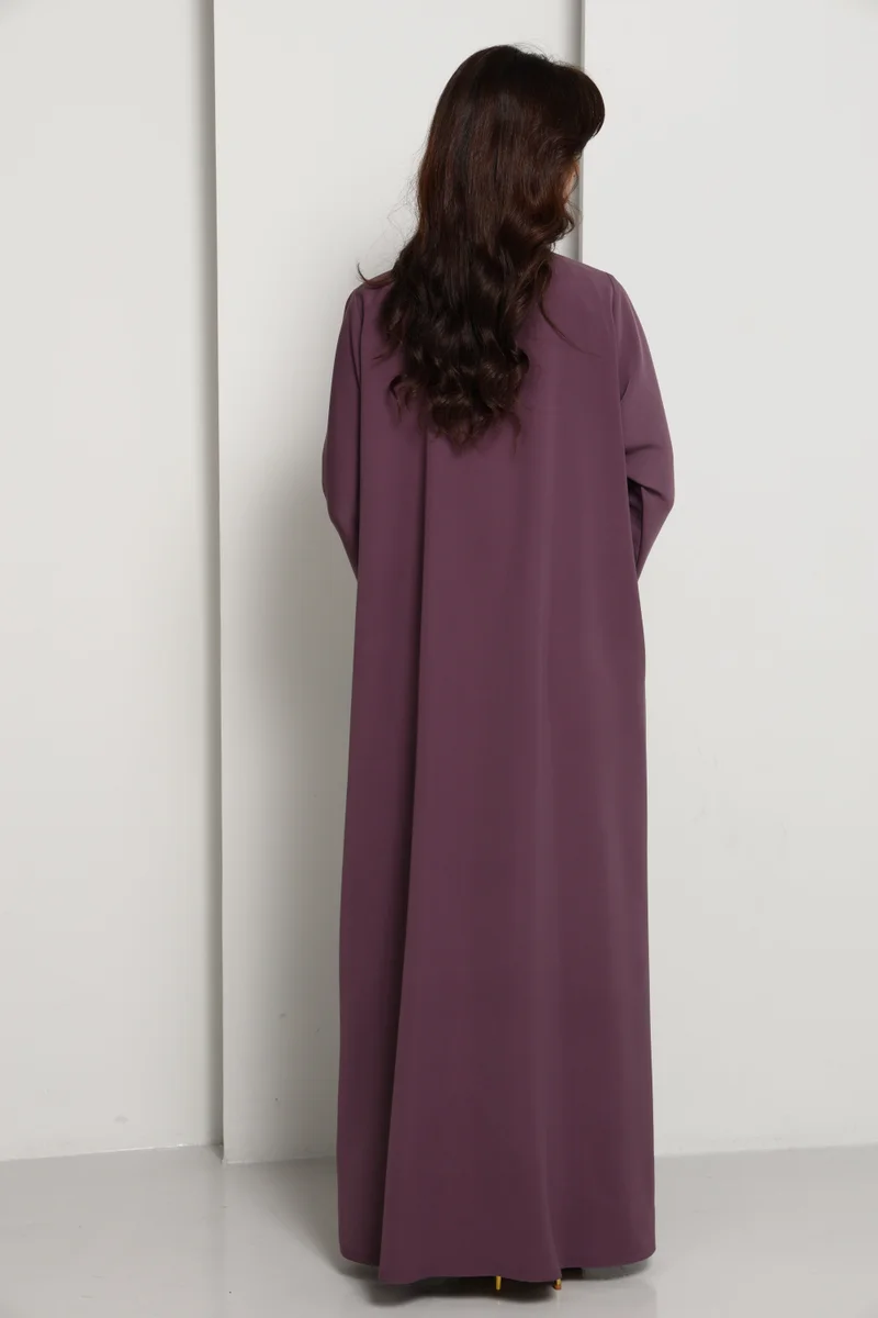 MSquare Fashion  Elegant A-Line Abaya with Thread Work Detailing I Hand-Embellished | Premium Fabric Occasion Wear for Women | Best Price UAE
