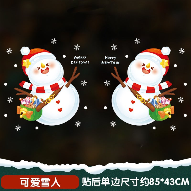 2025 Christmas Wall Stickers Electrostatic Decoration New Year'S Day Window Shop Glass Stickers Self-Adhesive Paper Door Stickers Scene Layout Windows - Image 1
