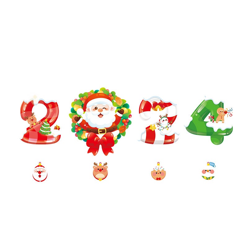 2025 Christmas Wall Stickers Electrostatic Decoration New Year'S Day Window Shop Glass Stickers Self-Adhesive Paper Door Stickers Scene Layout Windows - Image 4