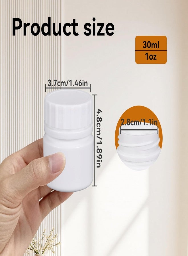 ASEVAT 12 Pack Travel Pill Bottles - White Food Grade Plastic with Screw Caps & Labels, Small Pill Organizer for Pills, Vitamins, Capsules - Image 2
