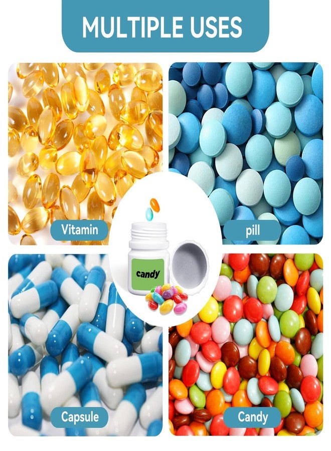 ASEVAT 12 Pack Travel Pill Bottles - White Food Grade Plastic with Screw Caps & Labels, Small Pill Organizer for Pills, Vitamins, Capsules - Image 5