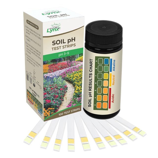 Leaping Lynx Soil pH Test Kit (3-9 Range) – 100 Test Strips for Garden, Lawn, Vegetable & Flower Beds | Quick & Easy Soil pH Monitoring for Indoor & Outdoor Plants | Leaping Lynx - Image 1