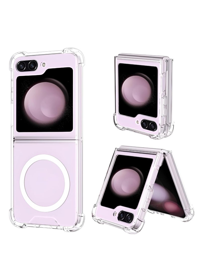 ELTRAZONE Z Flip 5 Magnetic Case Compatible with Mag-safe Accessories – Wireless Charging Compatible, Shockproof Protective Cover for Samsung Galaxy Z Flip 5 5G (2023) – Screen & Camera Protection - Image 1