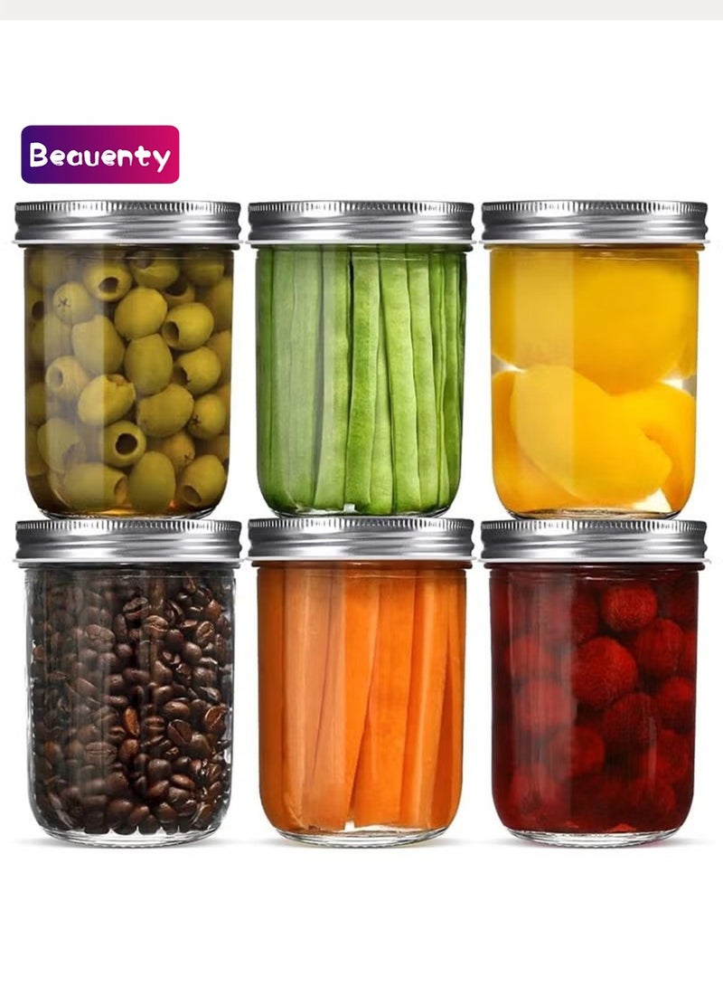 بيوينتي أواني ماسون عريضة الفم سعة 8 أوقية - Image 1