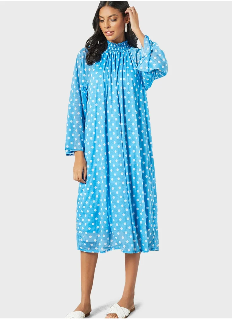 SIVVI for HANIYA Polka Dot Print Dress