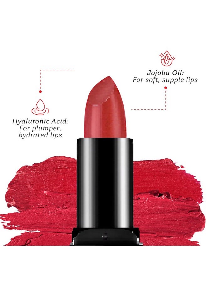 Color Cupid Color Cupid Velvety Intense Color 12-Hour Stay Bullet Lipstick | Infused with Hyaluronic Acid & Jojoba Oil | Transfer proof & Smudge Proof | Love Season | Sunset Crimson | 4.1g  - Image 5
