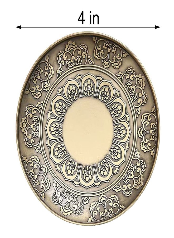 Amitofo Brass Plate Incense Holder Set- 3 in 1 Incense Burner - for Smudging Bowl, Offering Bowl, Incense Burner Holder, Ash Catcher,Jewelry Dish - Image 3