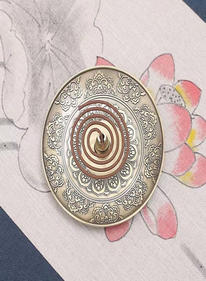 Amitofo Brass Plate Incense Holder Set- 3 in 1 Incense Burner - for Smudging Bowl, Offering Bowl, Incense Burner Holder, Ash Catcher,Jewelry Dish - Image 2