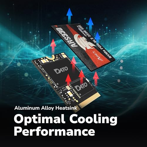 DATO M.2 2230 SSD PCIe 512GB Gen 3x4 NVMe with Aluminium heatsink, Internal Solid State Drive M Key for Business Students Gamers Creator, up to 2500/1700 MB/s - ARS330 - Image 5