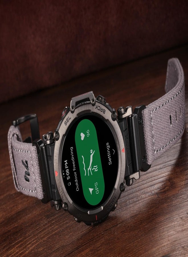 DAVILANE Canvas Watch Band Sports Strap Compatible With Huami Amazfit T-Rex/T-Rex 2/T-Rex Pro/T-Rex Ultra,New Upgraded Connector Design - Image 2