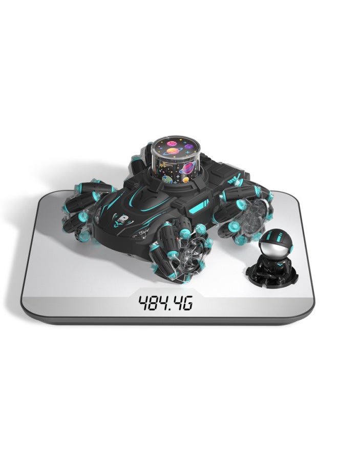 JJRC Special Effects Remote Control Car Magic Color Projection Stunt Car 2.4g Drift Racing Car Children's Sound And Light Toy Car-Color:Cyan  - Image 5