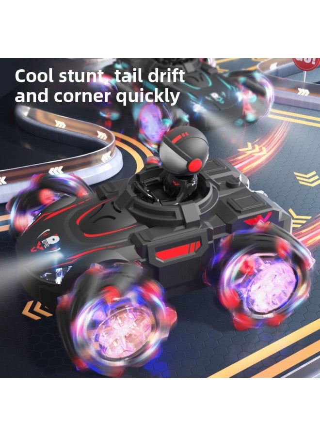 JJRC Special Effects Remote Control Car Magic Color Projection Stunt Car 2.4g Drift Racing Car Children's Sound And Light Toy Car-Color:Cyan  - Image 2