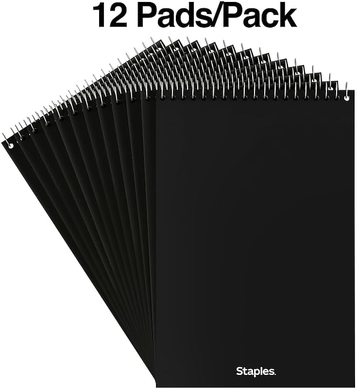 Staples Green Paper Steno Pads, Gregg Ruled, 6" x 9", 12/Pack - Image 2