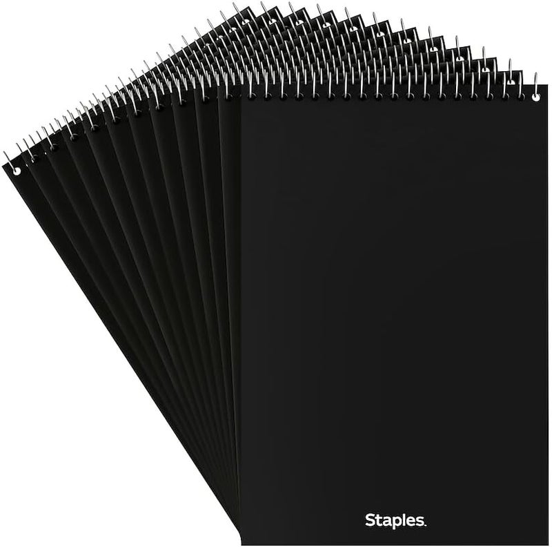 Staples Green Paper Steno Pads, Gregg Ruled, 6" x 9", 12/Pack - Image 1