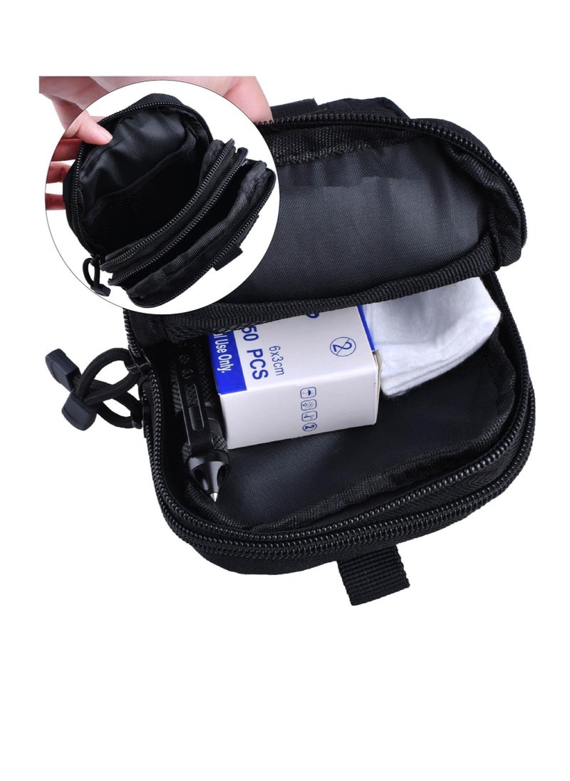 Cool Baby Style COOLBABY Tactical Pouch Waist Bag Utility Belt Mobile Phone Pouch EDC Case Organizer with Cellphone Holster for Cycling, Running, Hiking (Black)  - Image 2