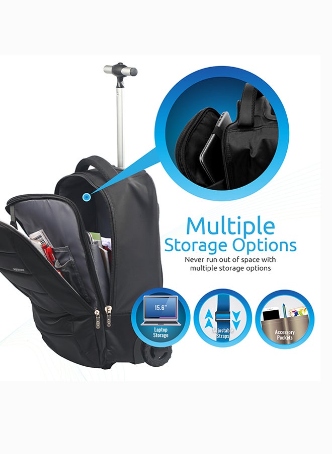 PROMATE Heavy Duty Trolley Bag for 15.6inch Laptop,  BizPak-TR | Black - Image 3